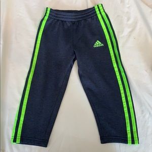 Black and Green Toddler ADIDAS Track Pants